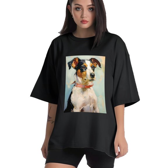 Plus Size Shirt for Women Black Tops for Women Short Sleeves Shirt for Women Dog T Shirt Crewneck Shirt for Women XS