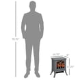 thumbnail image 4 of TopComfy Electric Fireplace Stove Heater with Realistic Log Set Flame Effect Freestanding Design Adjustable Heat Settings for Living Room Bedroom, Gray, 4 of 6