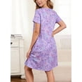 thumbnail image 2 of DAKIMOE Cotton Nightgowns for Women Soft Cotton Short Sleeve Night Shirts Womens Print Sleep Shirts Loose Comfy Pajamas Sleepwear, 2 of 7