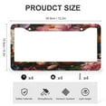 thumbnail image 3 of 2 Pcs Set Roses Tulips Peonies Violets And Lilies License Plate Frame Abstract Wild Flowers Funny License Plates Quality Aluminum 2 Round Holes for Us Standard Vehicles, 3 of 6