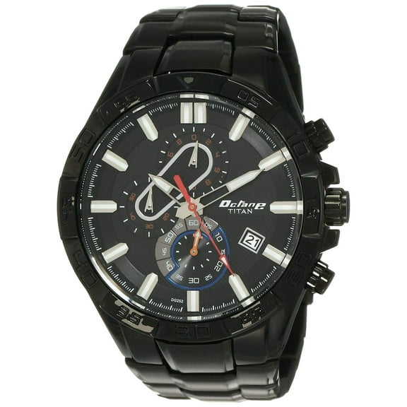 Titan Chronograph Black Dial Men's Watch-NN90079NM01