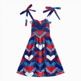 thumbnail image 5 of TOWED22 Girls July 4th Dress Red White Blue Star Toddler Patriotic Outfit American Flag Sundress(Dark Blue,4-5 Y), 5 of 5