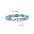 thumbnail image 4 of Bling Jewelry Womens Two Color Cubic Zirconia Stackable CZ Eternity Band Ring Sterling Silver, 4 of 6