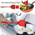 thumbnail image 3 of Red Silicone Spatula for Cooking: Perfect Size, Flexible, Hygienic, Heat-Resistant and Dishwasher-Safe, 3 of 9