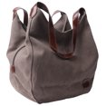 thumbnail image 4 of Bolsa de lona de gran capacidad, estilo informal, reutilizable, evita la deformación, bolsa de compras de tela, 4 of 14