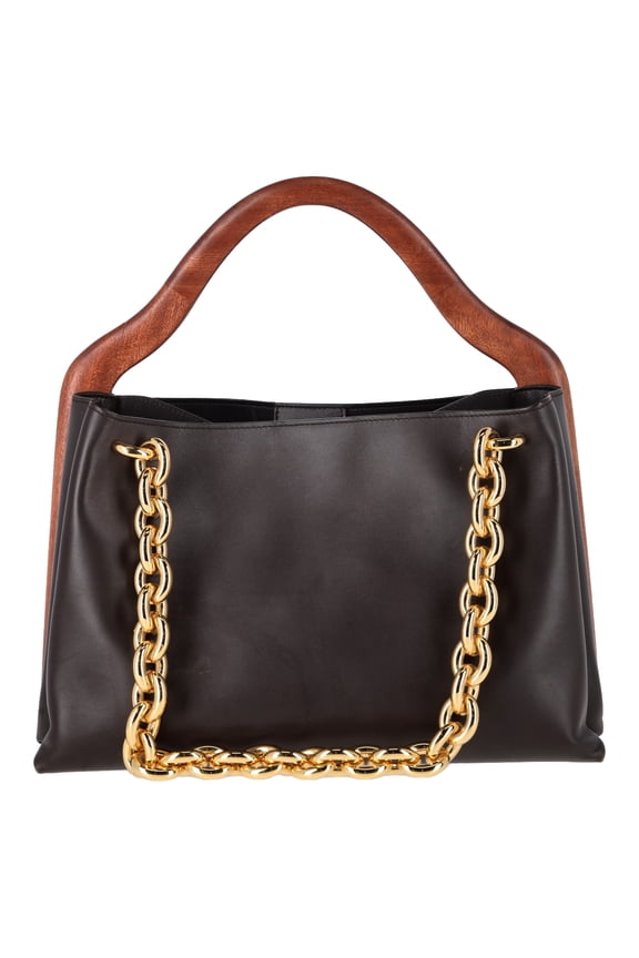 Pre-Owned Bottega Veneta Mount Bermuda Top Handle Bag in Black Calf Leather