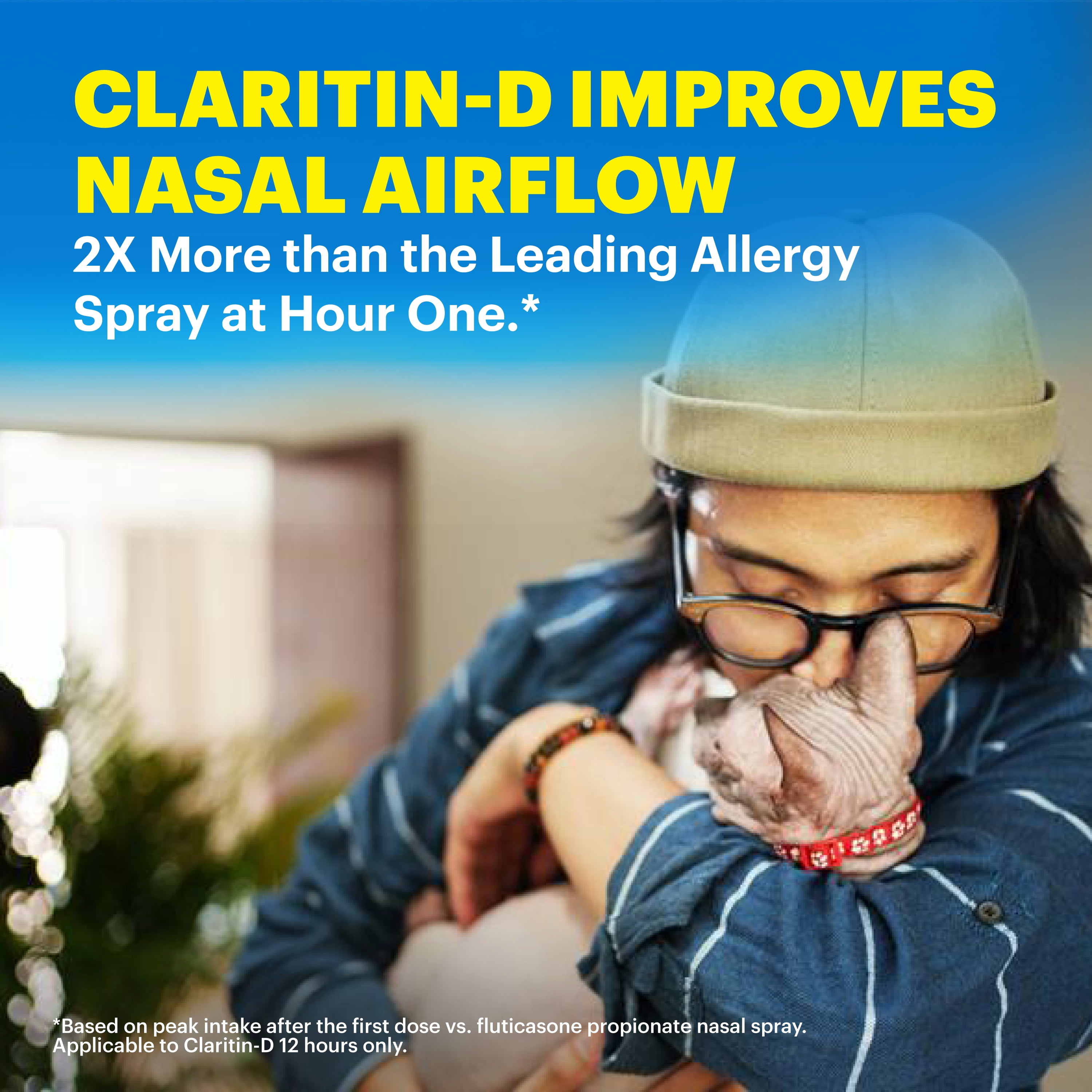Claritin-D Allergy Medicine, 12 Hour Non-Drowsy Allergy & Nasal Congestion Tablet, 20 Ct