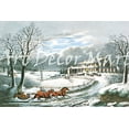 thumbnail image 1 of American Winter Scenes Evening - CANVAS OR FINE PRINT WALL ART, 1 of 1