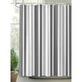 thumbnail image 2 of Shower Curtain Gray Stripes Bathroom Curtains with Hooks, Waterproof Fabric Grey Striped Lines Bath Shower Curtains Set for Bathroom Bathtubs Decor 72x72 Inch, 2 of 8