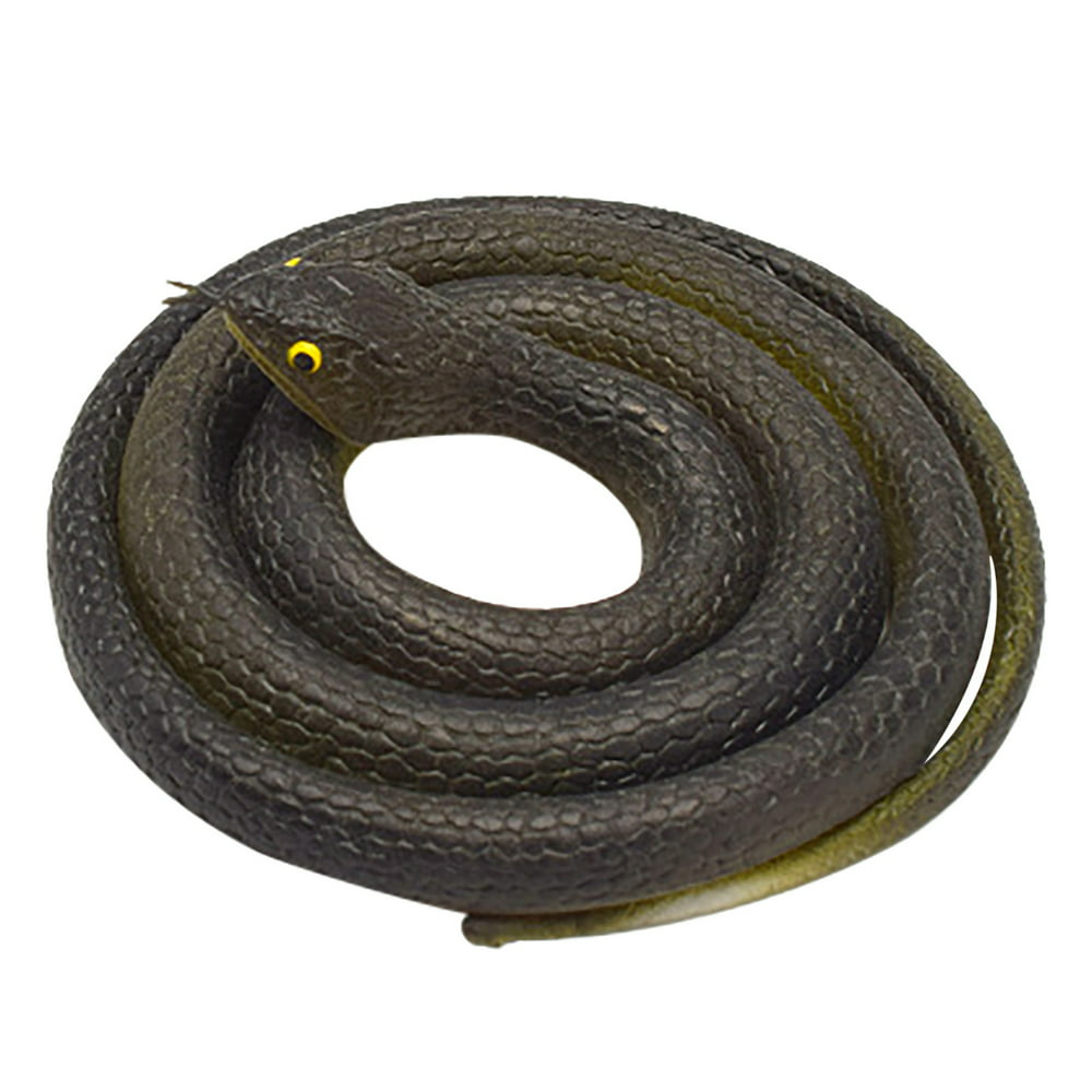 Realistic Fake Rubber Toy Snake Black Fake Snakes That Look Real Prank ...