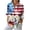 9-Red, variant on SELONE Womens White Button down Shirt 4th of July Tops Collared Long Sleeve Clothes Independence Patriotic Graphic Wear
