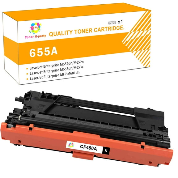 Toner H-Party Compatible Toner Cartridge Replacement for HP CF450A Color LaserJet Enterprise M652dn M652n M653dn M653dh M653x,MFP M681dh M681f,Flow MFP M681f M681z M682z (Black,1-Pack)