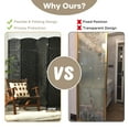 thumbnail image 3 of Costway 6-Panel Room Divider 6Ft Weave Fiber Folding Privacy Screen Black, 3 of 11
