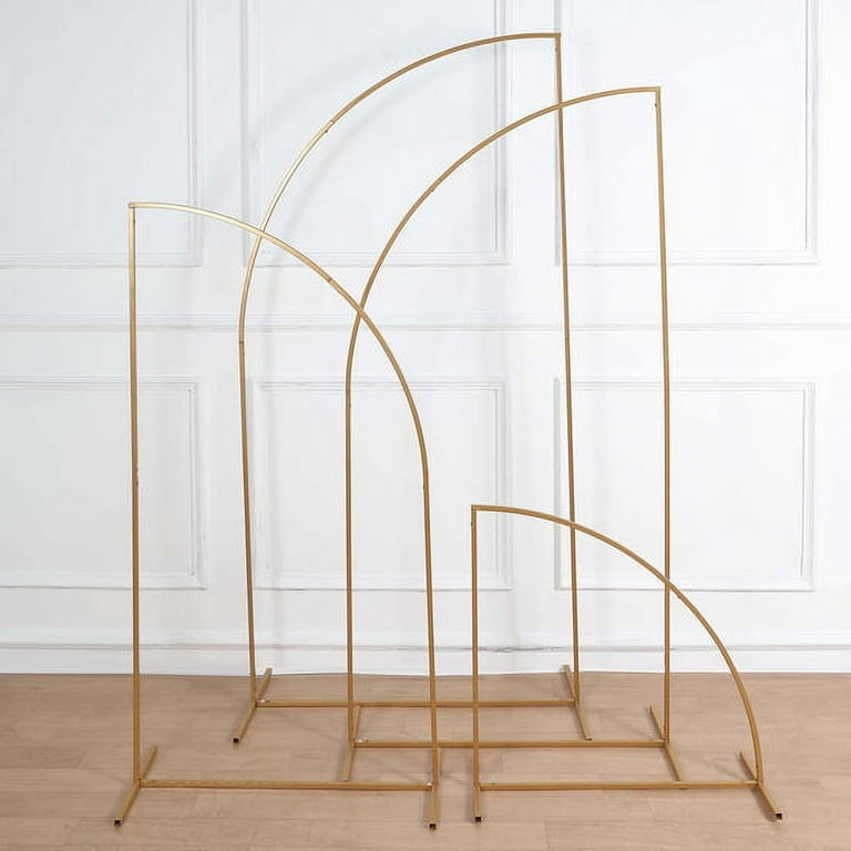 Chiara Backdrop Arch Frame Stands 3pc/set - Gold– CV Linens