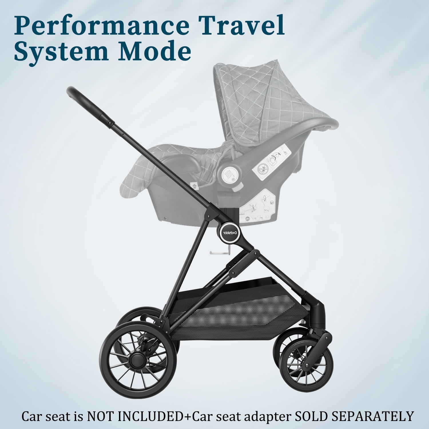 Cochildor Lite 2.0 Baby Stroller with Bassinet Mode - 3-Position Reversible Lightweight Stroller for 0-36 Months, Foldable Compact Travel Stroller with UPF 50+ Canopy, Blue