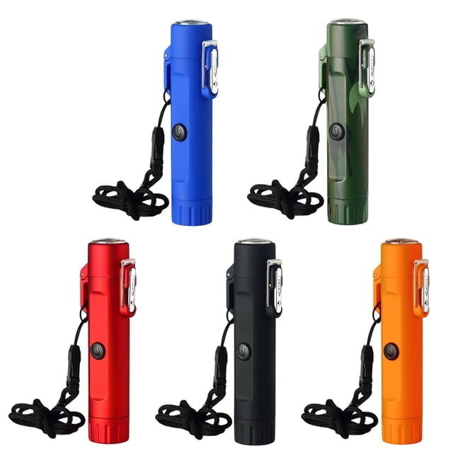 Uscallm 5Pcs Magnetic Flashlight Lighter Waterproof Bright LED Portable Multi-Functional Camping Hiking Emergency Gear Tool