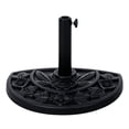 thumbnail image 2 of Kool 20 lbs Black Half Round Rose Pattern Outdoor Patio Umbrella Base umbrella Stand for Patio, Yard, Garden, Poolside, 2 of 12