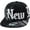 Black White Large, variant on Authentic New York City Borough Fitted Baseball Cap Hat