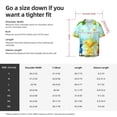thumbnail image 5 of Lsque Pikmin print Men's Cuban Collar Short Sleeve Shirt Summer Beachwear Casual Button Down Fashionable Vacation Leisure Shirt-XX-Large, 5 of 7