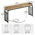 thumbnail image 7 of Condemo Overbed Table with Wheels and Height Adjustable, 71 inch Queen Size Bed Table with Adjustable Tilt Board, Mobile Laptop Cart Computer Desk with Outlets & USB Ports, Brown, 7 of 7