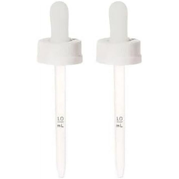 1.0 ml plastic droppers child resistent 2 Pack