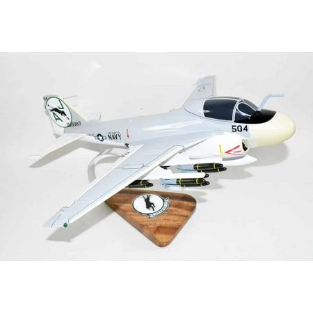 VA-35 Black Panthers A-6E USS Nimitz (156987) Intruder Model, 1/36th Scale, Mahogany, Navy