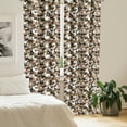 thumbnail image 2 of Ambesonne Abstract Curtains, Camo Style Shades, Pair of 28"x84", Pale Caramel Tan Black, 2 of 5