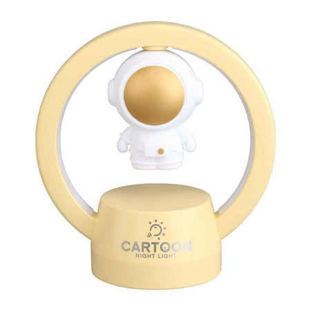 

GNFQXSS New Floating Astronaut Night Light Ornament - Three-Level Adjustable Lighting - Magnetic Suction for Iron Surfaces - USB Charging - Ideal Birthday Gift C