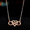 thumbnail image 4 of Collar de amor de moda con forma de corazón zircon natural collar de colgante ilimitado para mujeres regalo de bodas regalo de aniversario de la fiesta de joyería de compromiso regalo de amor san vale, 4 of 4
