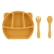 thumbnail image 2 of Plato De Silicona Para Bebé, Plato Dividido Para Niños Pequeños Con Succión, Bandeja De Comida De 3 Compartimentos Para Niños, Incluye Cuchara Y Tenedor, 2 of 7