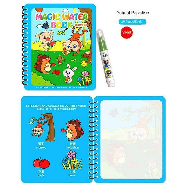 Upliftjoys Magic Water Book, Magic Water Painting Book, Paint with Water Books
