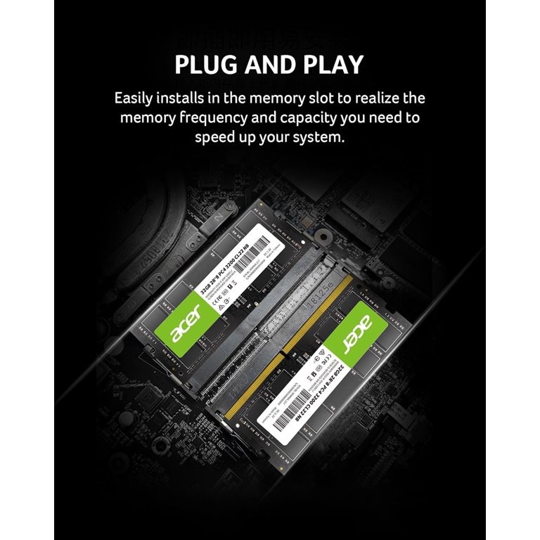 Acer BL.9BWWA.217 SD100 32GB Single RAM 3200 MHz DDR4 CL22 1.2V