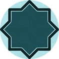 thumbnail image 1 of Ahgly Company Indoor Round Patterned Medium Teal Green Area Rugs, 6' Round, 1 of 6