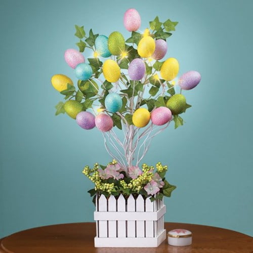 Lighted Easter Egg Tree Table Decoration