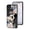 Black, variant on Case for iPhone 16e / 17e, Tempered Glass Back + TPU Frame, Floral Pattern Diamond Ring Stand Ultra Slim Lightweight Anti-Scratch Back Case Drop Protective Support Magnetic Car Mount - White