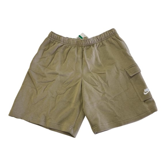 Nike Men's Size X-Large Standard Fit At-Knee Khaki Cargo Sweat Shorts CZ9956-250