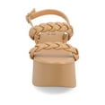 thumbnail image 6 of Journee Womens Zannah Buckle Platform Sandals, 6 of 9