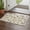 Yellow Grey, variant on Beige Grey Spring Floral Kitchen Runner Rug 2'x4', Watercolor Summer Botanical Washable Rug with Tassels, Non Slip Woven Cotton Bathroom Rugs Hallway Carpet for Foyer Bedroom Entry Back Door Decor