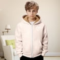 thumbnail image 5 of Coerni Boys Girls Cute Heart Hoodies Zip Up Fleece Lined Sweatshirt Hooded Cozy Preppy Sweater Teen Classic Long Sleeve Clothes, 5 of 7