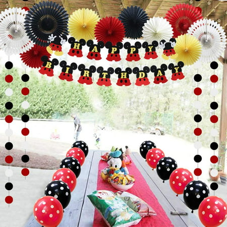 Mickey Mouse Birthday Party Supplies For Boys Red Black Minnie Decorations Girls Baby Shower Decoration Home Decor Canada - Mickey Mouse Home Decor Canada