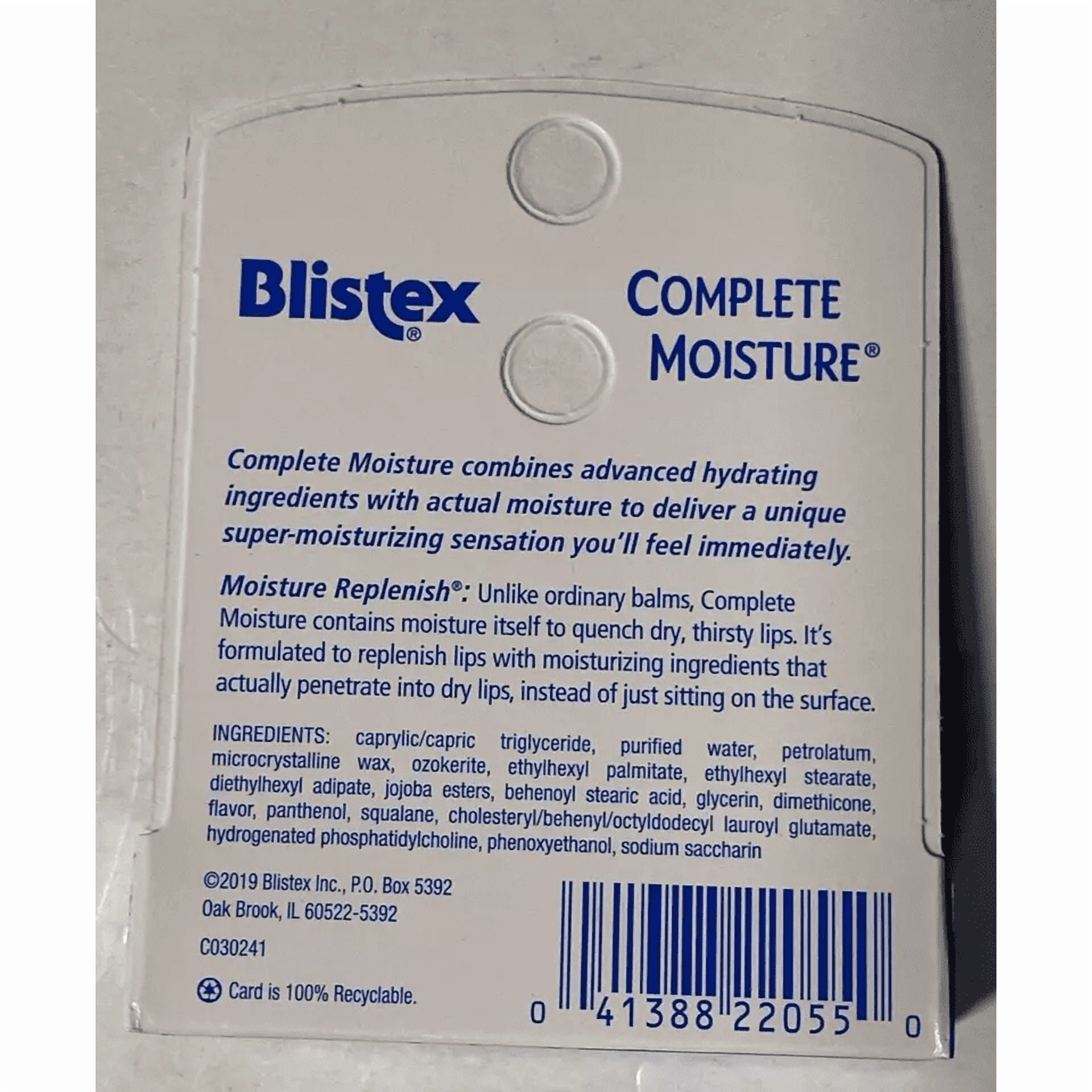 Blistex Complete Moisture Lip Protectant 0.15 Oz 12Pk