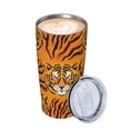 thumbnail image 2 of KLL Tiger Stainless Steel Vacuum Insulated Coffee Cup 20 oz Lids and Straws,Insulated Travel Mug Water Cup with Leak-Proof Straw Lid & Flip Lid, 2 of 8