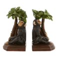 thumbnail image 1 of Accent Plus 10019137 Monkey & Palm Tree Bookends Accent, Blue, 1 of 6