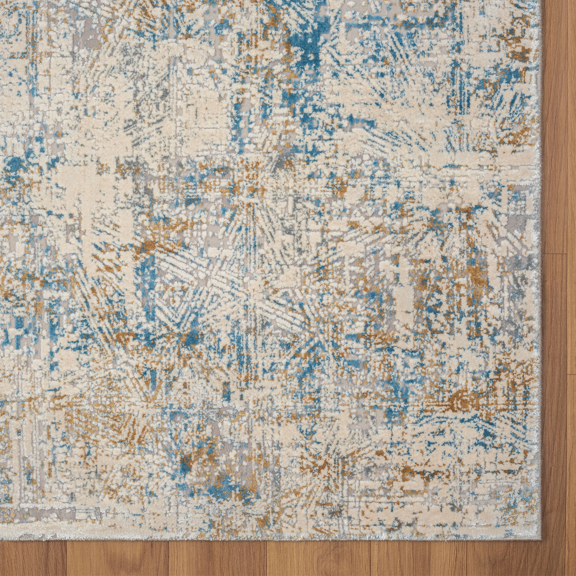 Ox Bay Dallas 2' x 3' Blue/Gray Abstract Premium Ultra-Soft Indoor Area Rug