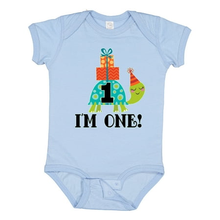 

Inktastic First Birthday Outfit Turtle 1 Year Old Gift Baby Boy or Baby Girl Bodysuit