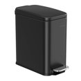 thumbnail image 1 of SONGMICS - Papelera de ba&ntilde;o, 1.3 galones (5 l), peque&ntilde;a papelera con tapa, delgada para espacios peque&ntilde;os, cubeta de basura de acero inoxidable, cierre suave, negro UL, 1 of 6