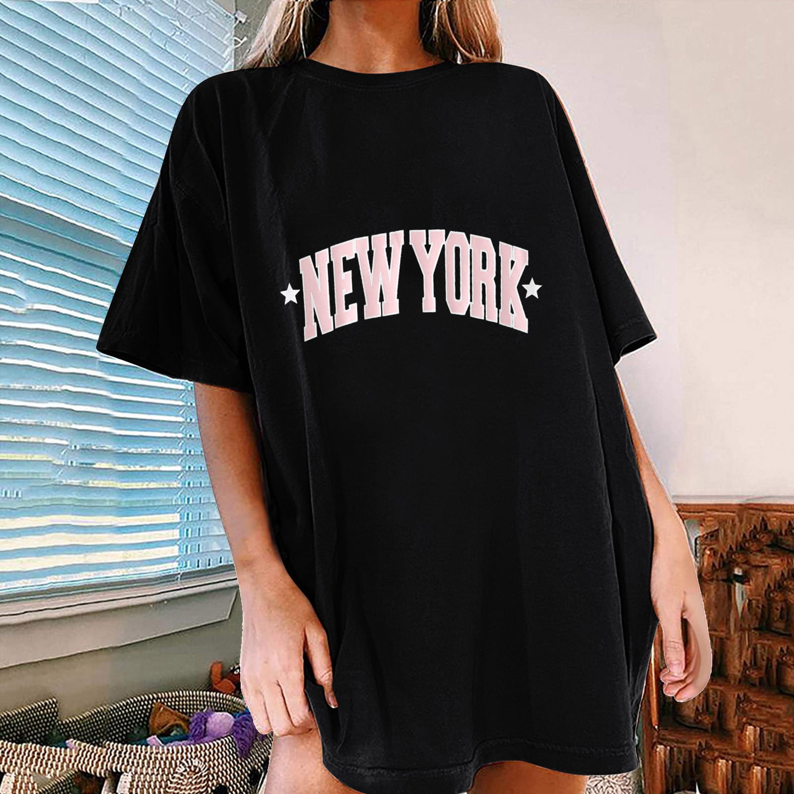 Plus 'New York' Oversized T-Shirt