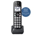 thumbnail image 2 of Panasonic® Microteléfonos Inalámbricos Adicionales para la Serie KX-TGD66x, Negro Metálico, Pack de 5 Microteléfonos, KX-TGDA66M, 2 of 5