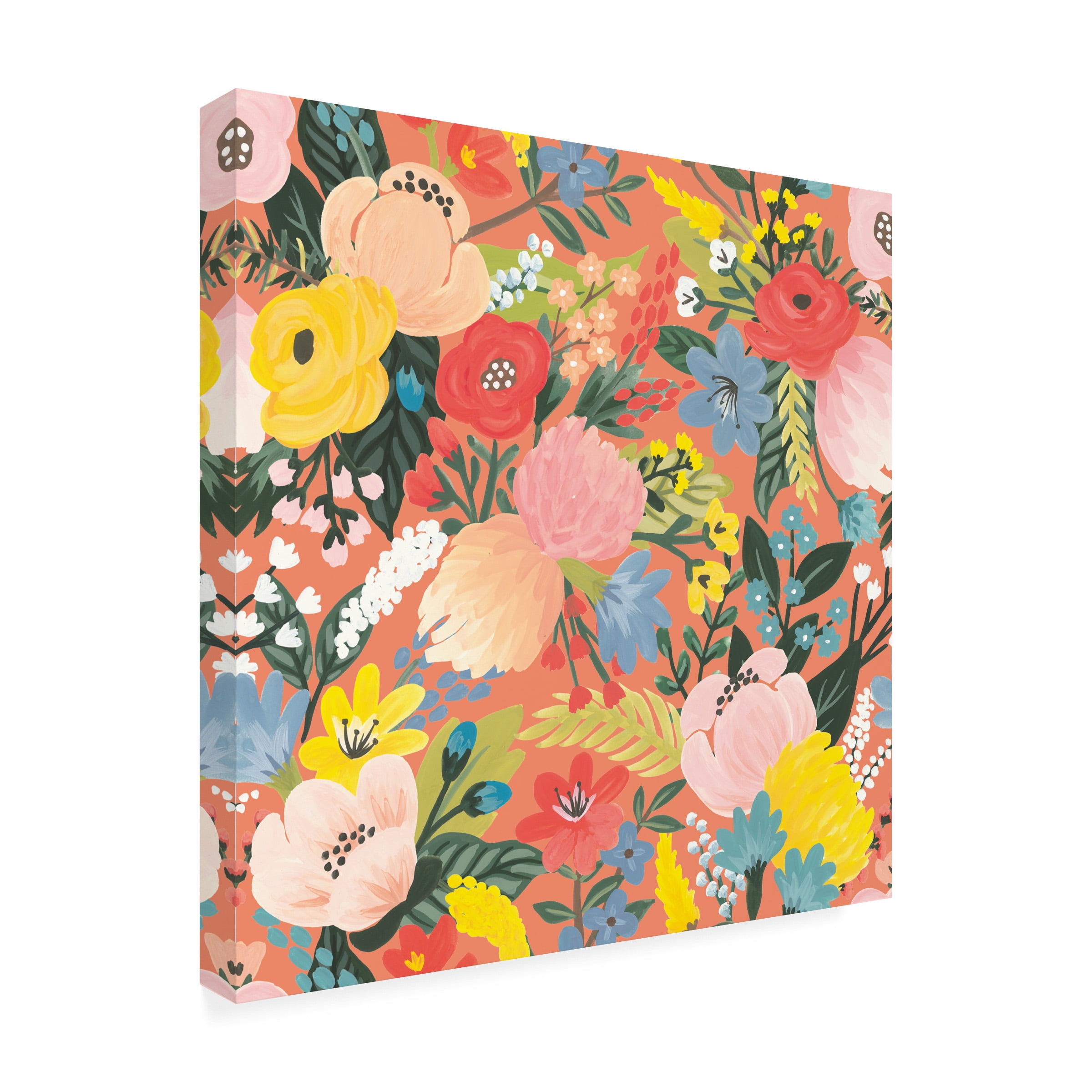 Trademark Fine Art 'Wild Garden Pattern IB' Canvas Art by Laura Marshall