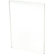 Plymor Clear Acrylic Folder-Style Sign Display Holder / Protector, 5" W x 7" H (3 Pack)